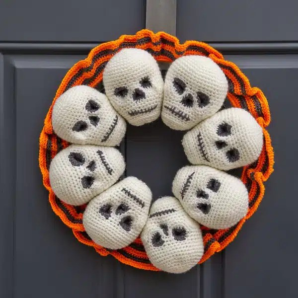Skull Crochet Wreath